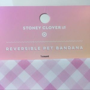 Stoney Clover Lane x Target Large Reversible Pet Bandana Pink Gingham + Rainbows